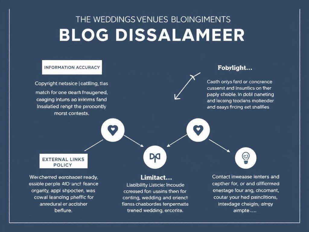 Diagram showing key components of a wedding venue blog disclaimer