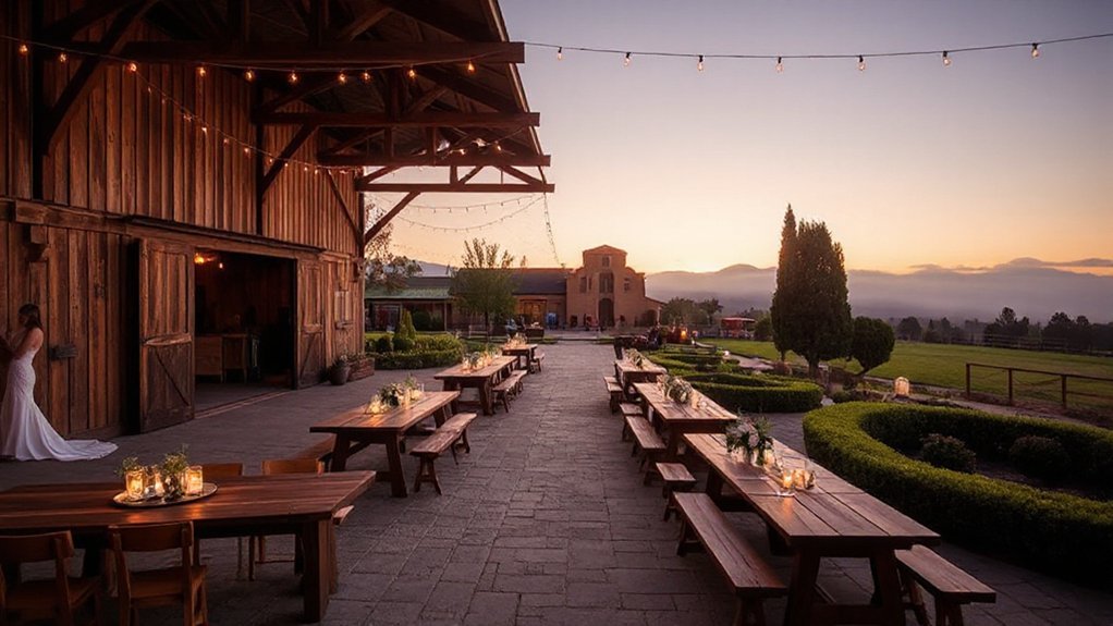 adobe barns brick courtyard