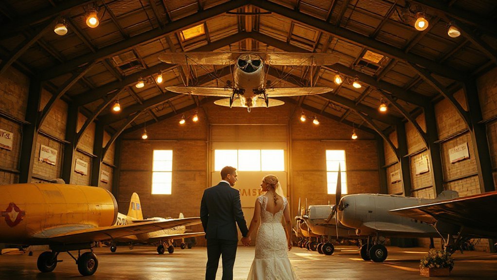 art deco aviation wedding