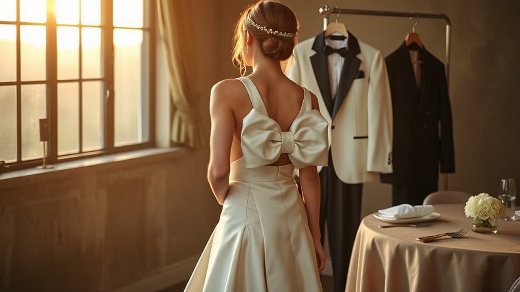 2024/25 Wedding Trends You Need to Know bows pearls jumpsuit pockets