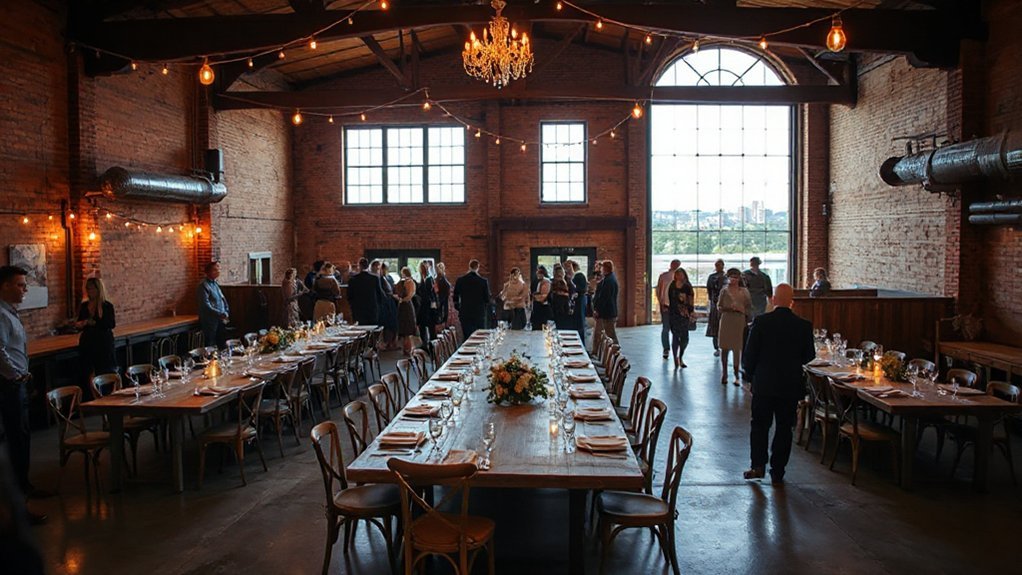 budget industrial loft wedding