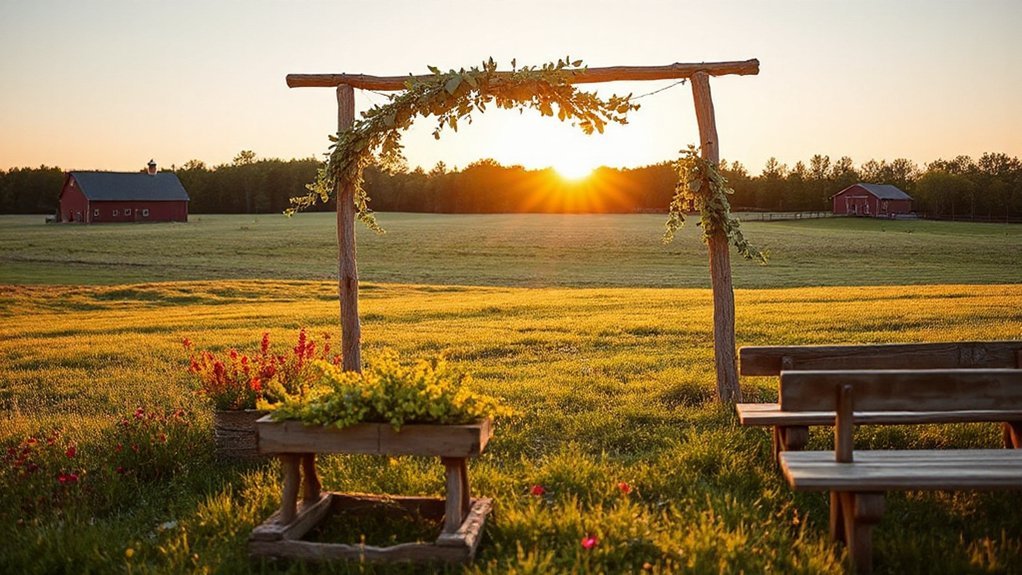 diy tented rural wedding