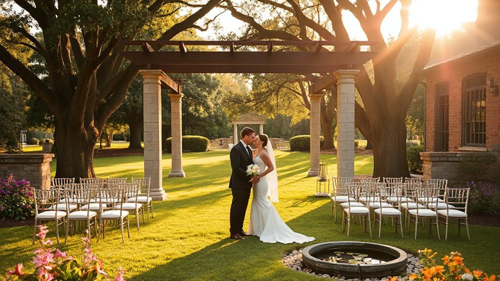 glassy chapel garden bridge