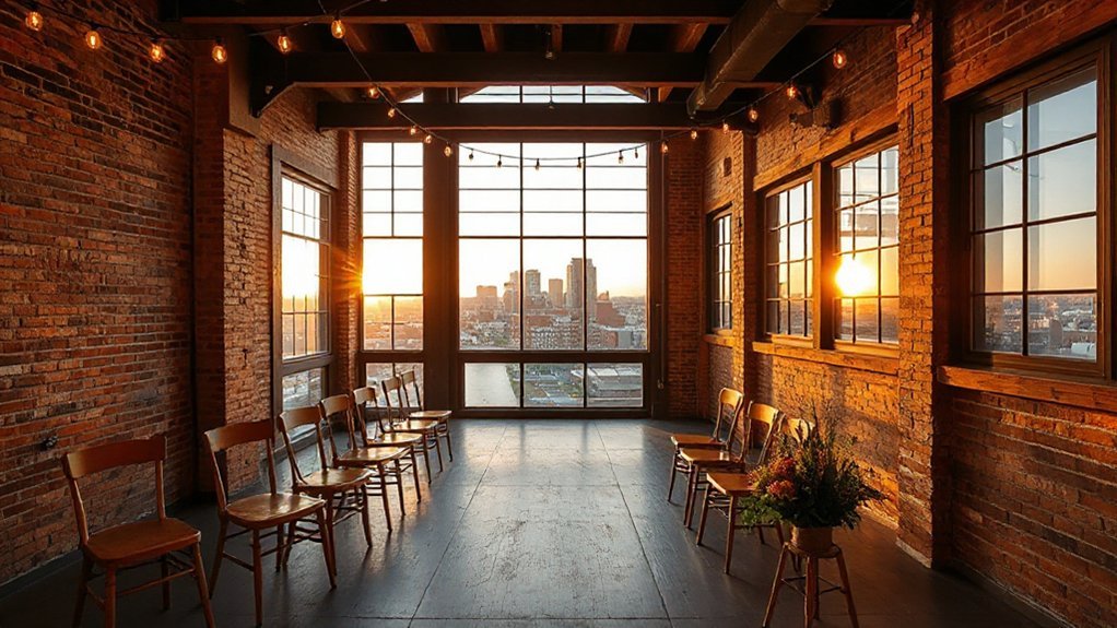 golden hour downtown loft skyline