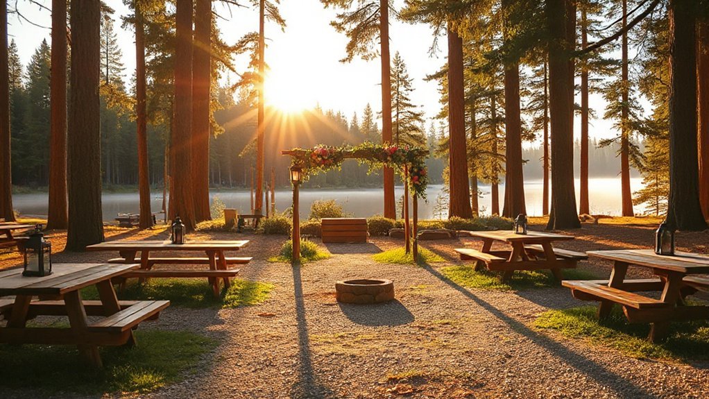 pavilion campsite budget wedding