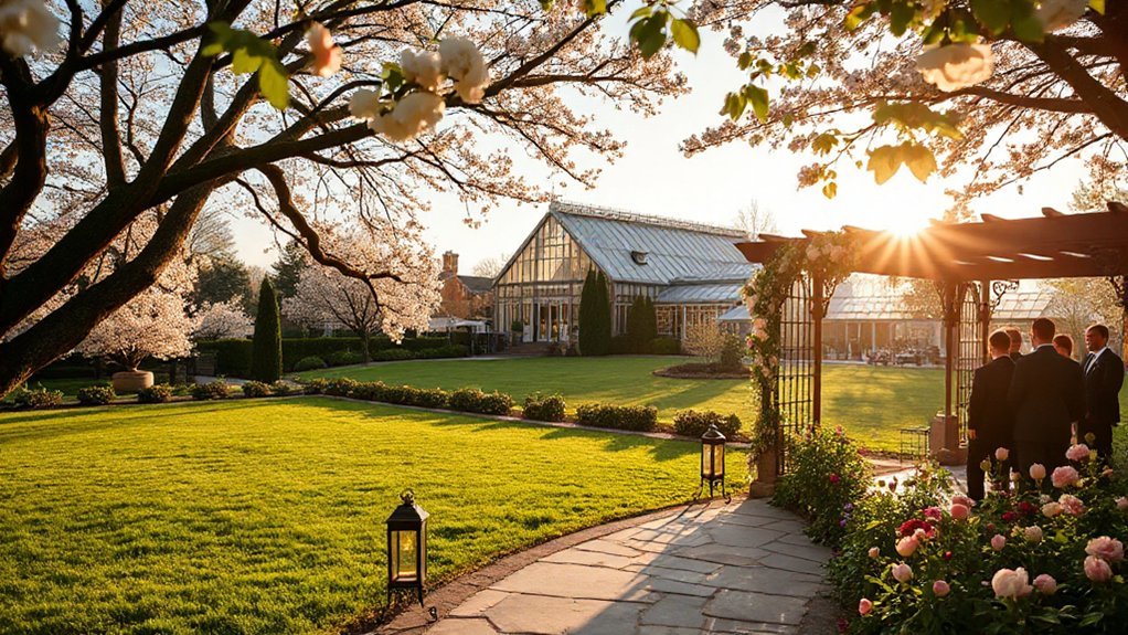 red bridge botanical wedding venue