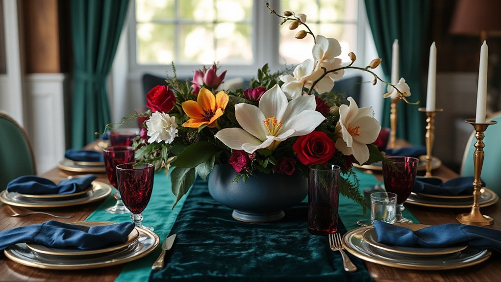 2024/25 Wedding Trends You Need to Know sculptural cobalt marigold florals