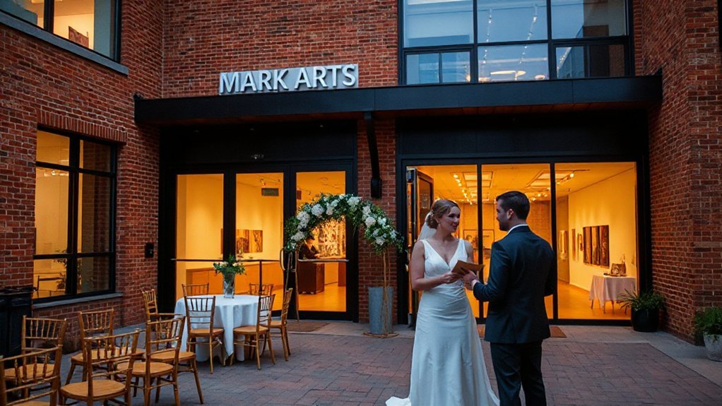 sleek gallery style wedding venue