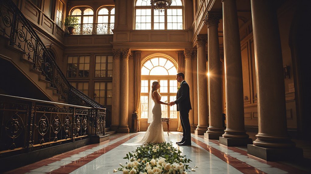sunlit iron lace spiral staircase