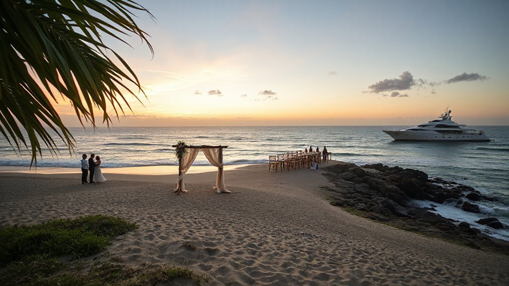 sunset beach wedding essentials
