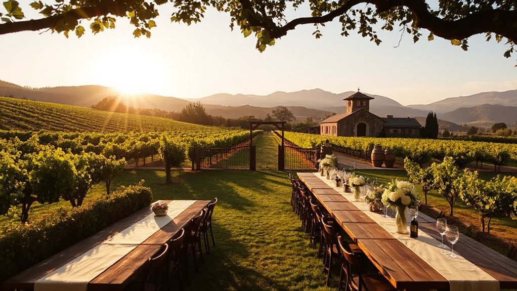 vineyard ceremony wine soaked reception