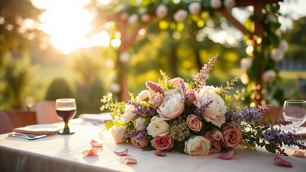 whimsical rainy garden wedding