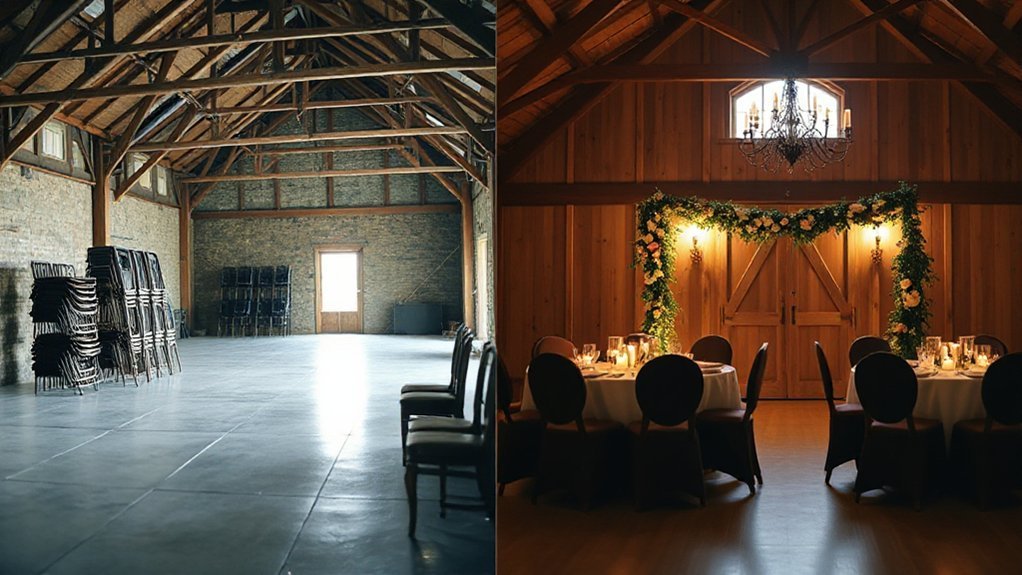 whip pan reveal wedding transformation