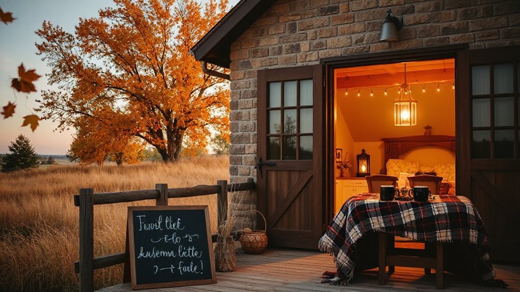 windy fall barn wedding